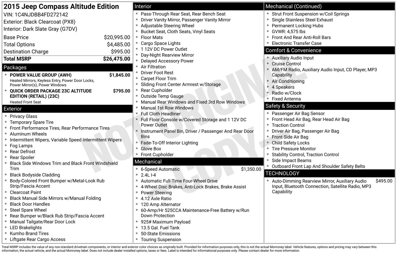 2015 Jeep Compass Altitude