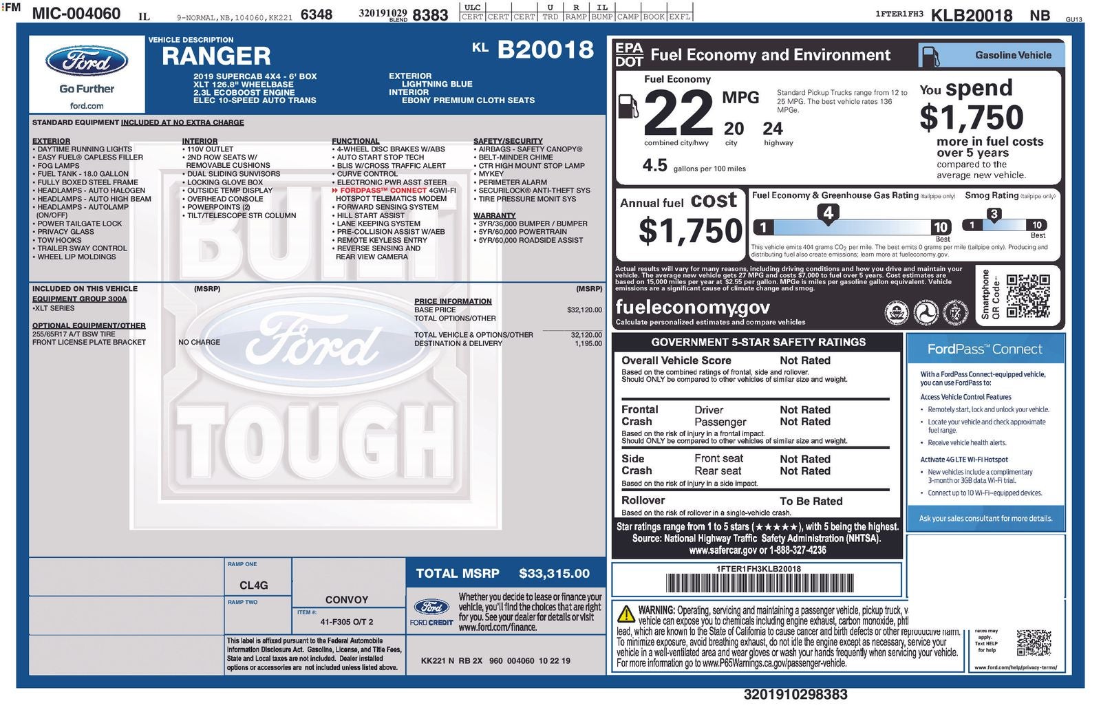 2019 Ford Ranger XLT