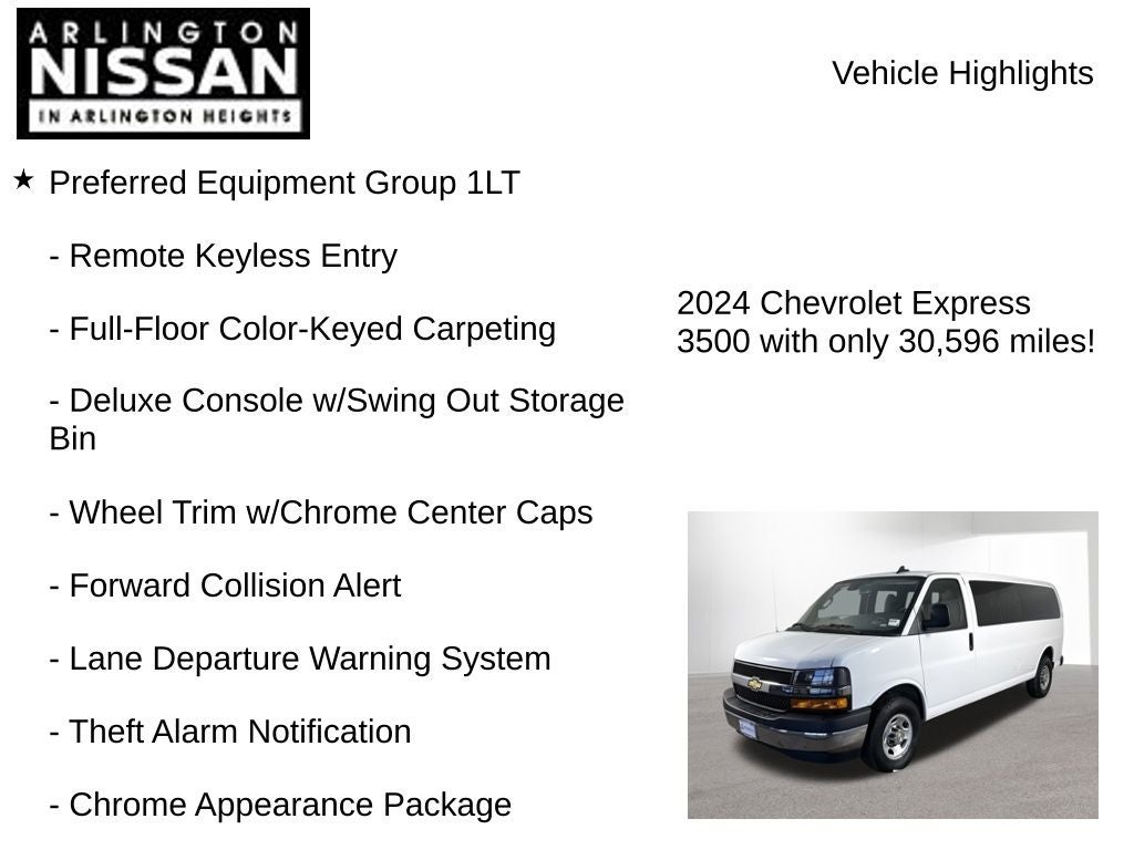 2024 Chevrolet Express 3500 LT Passenger
