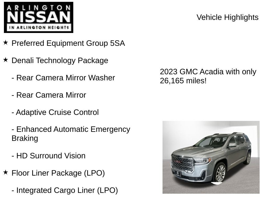 2023 GMC Acadia Denali Ultimate