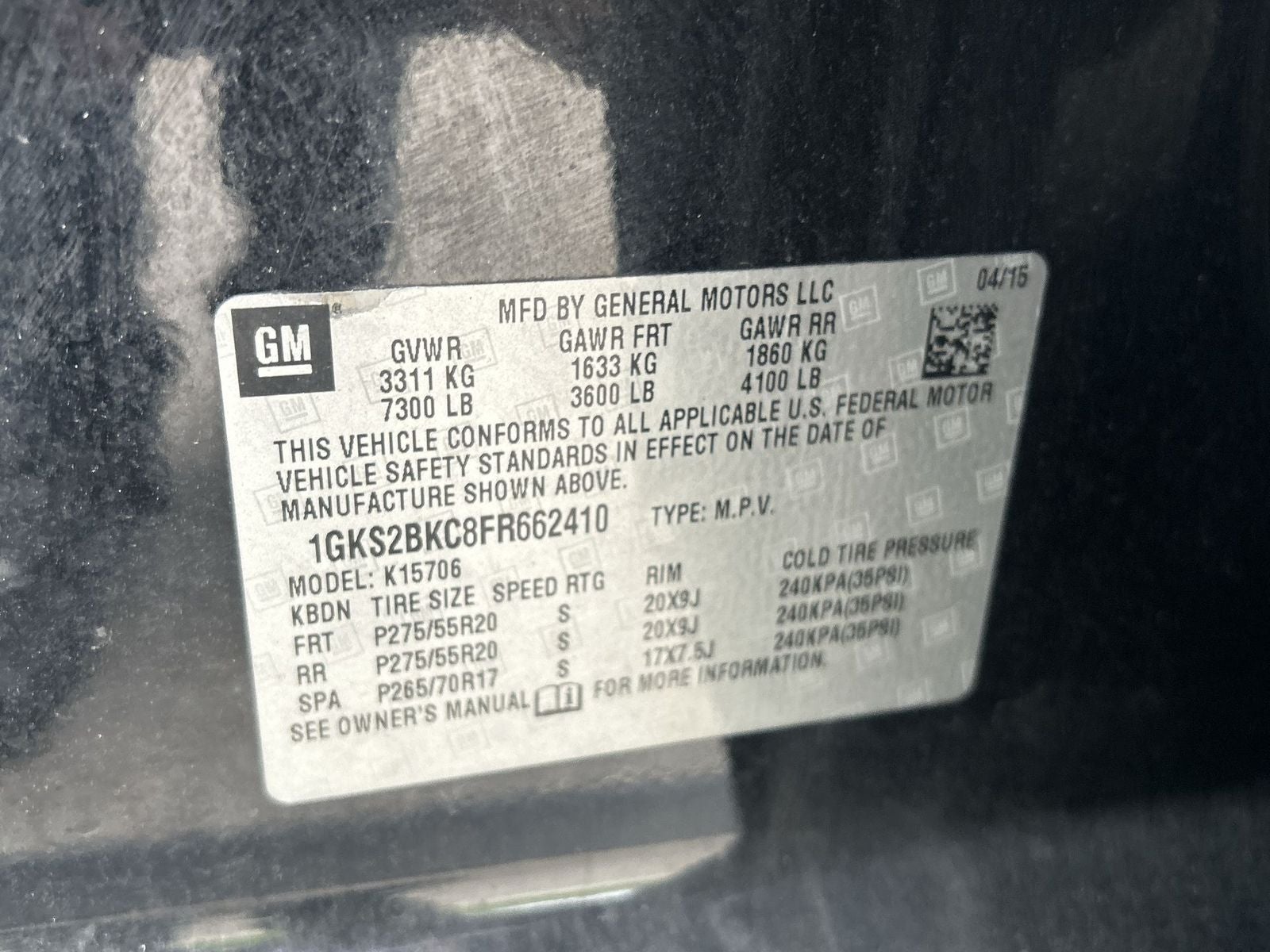 2015 GMC Yukon SLT