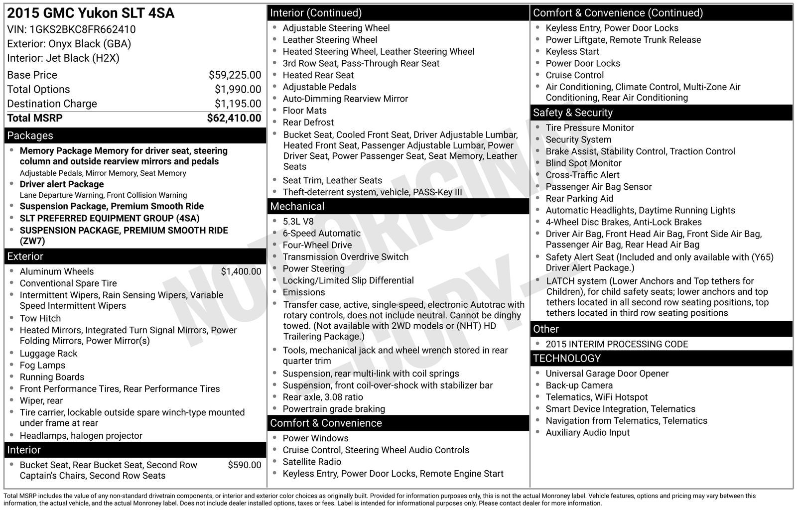 2015 GMC Yukon SLT