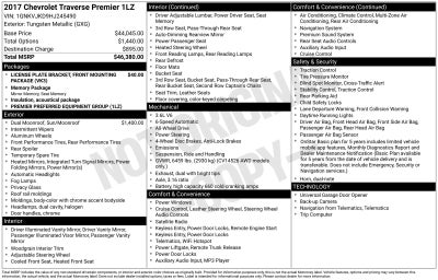 2017 Chevrolet Traverse Premier