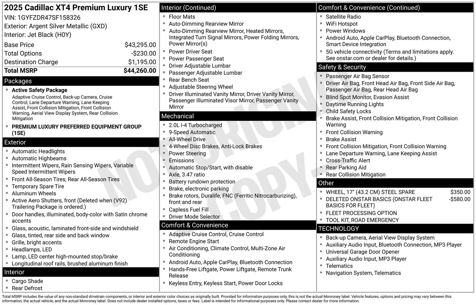 2025 Cadillac XT4 Premium Luxury