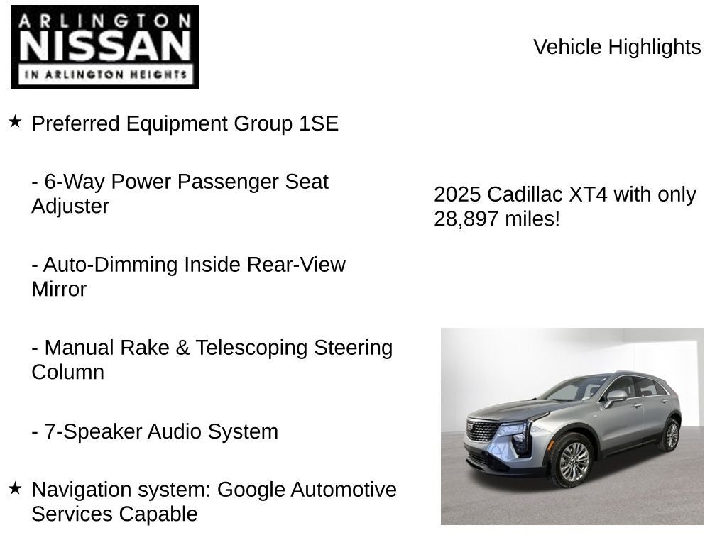 2025 Cadillac XT4 Premium Luxury