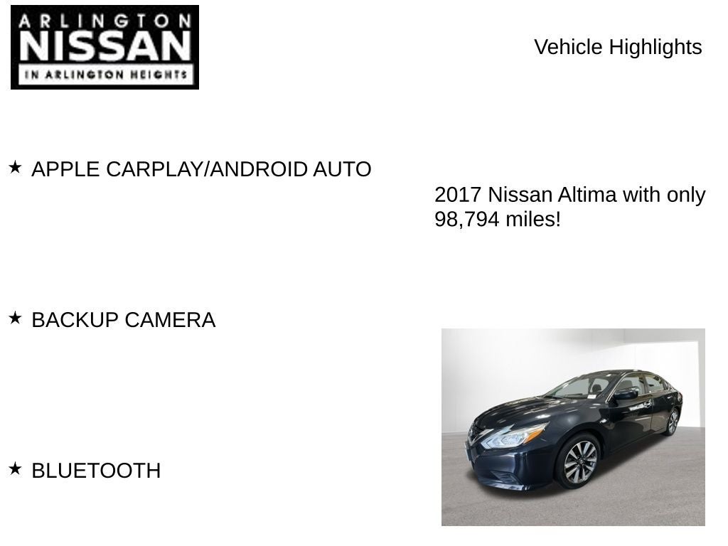 2017 Nissan Altima 2.5 SV