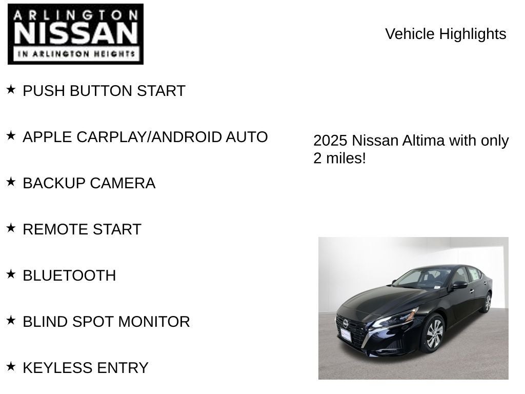 2025 Nissan Altima 2.5 S