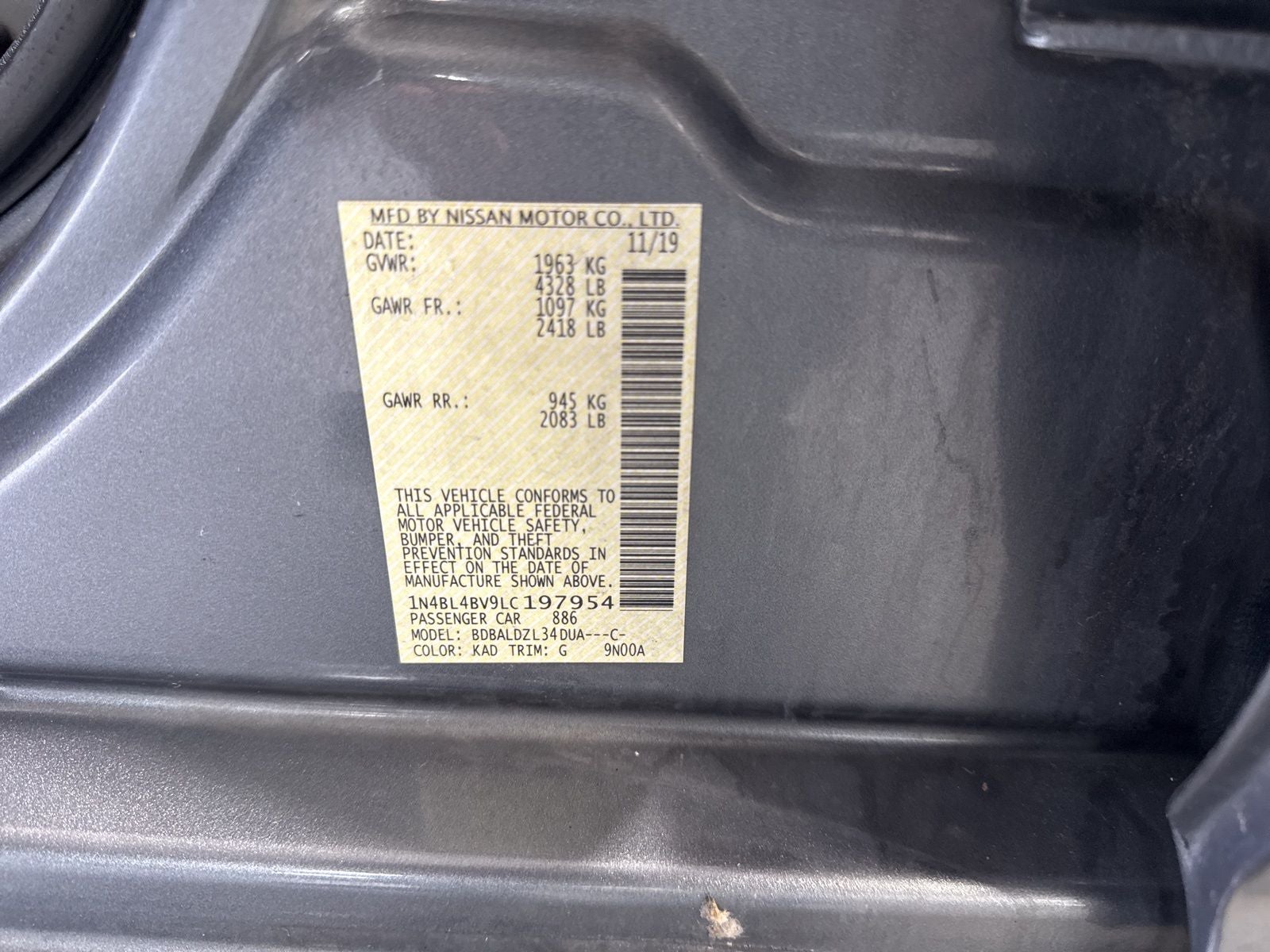 2020 Nissan Altima 2.5 S