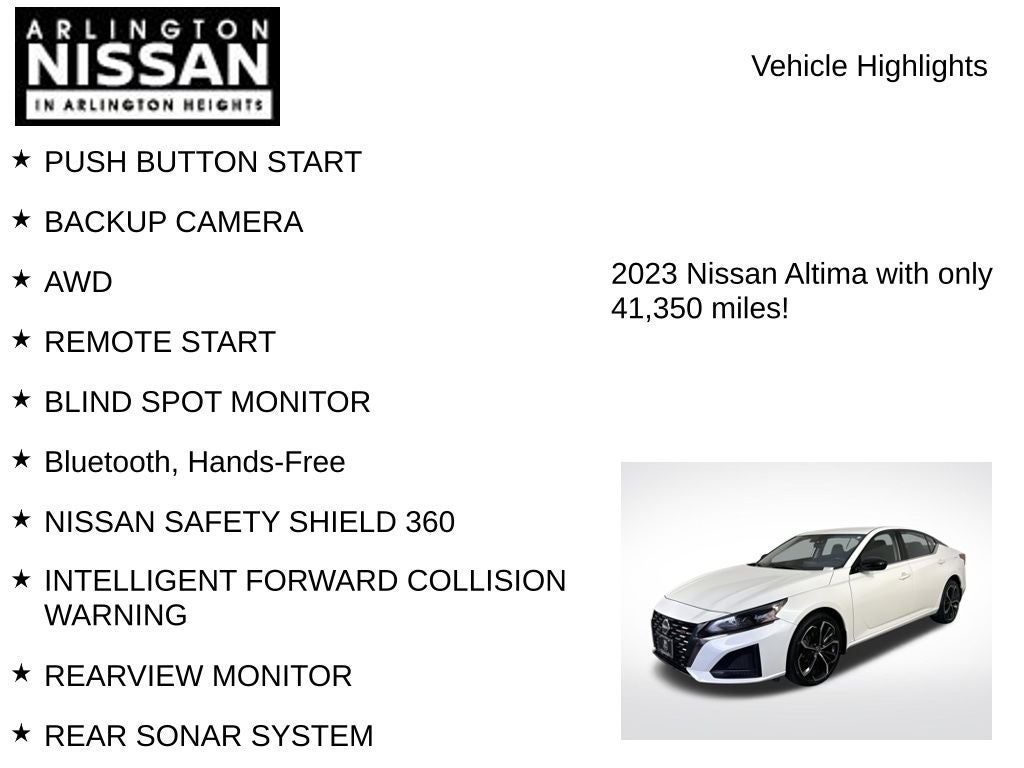 2023 Nissan Altima 2.5 SR