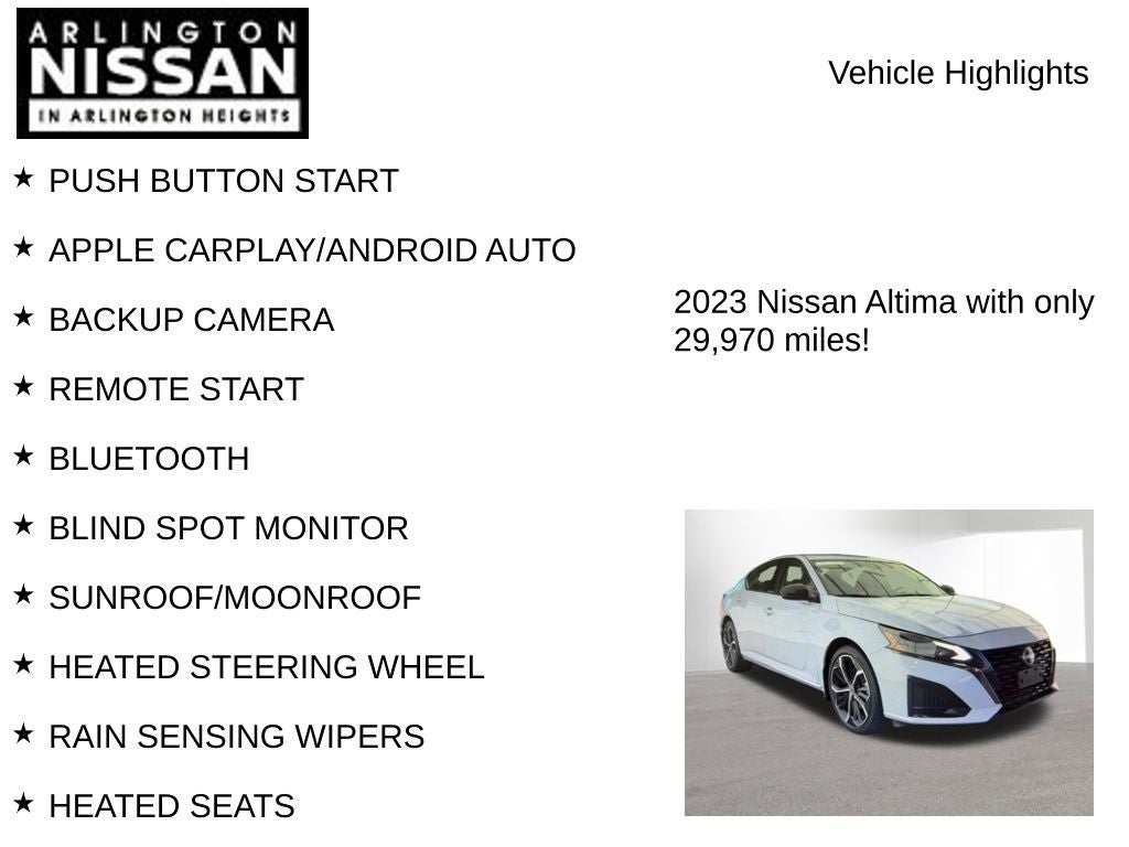 2023 Nissan Altima 2.5 SR