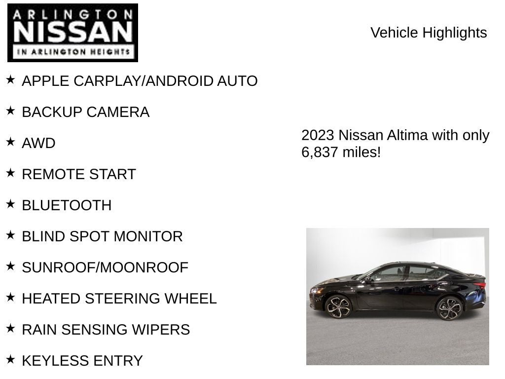 2023 Nissan Altima 2.5 SR