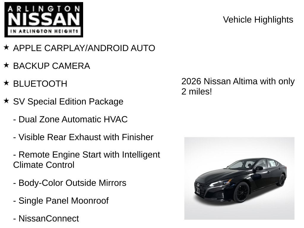 2026 Nissan Altima 2.5 SV