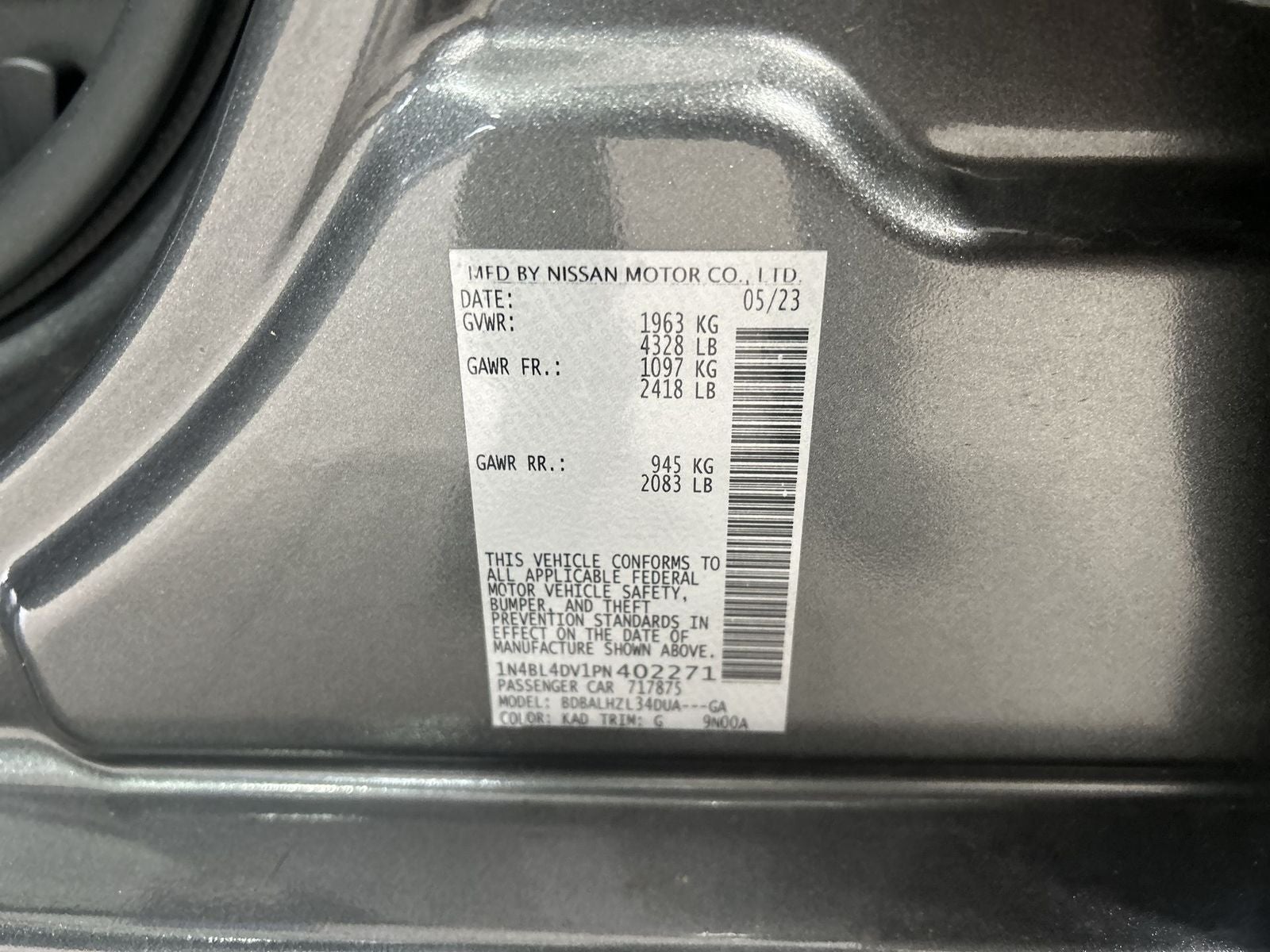 2023 Nissan Altima 2.5 SV