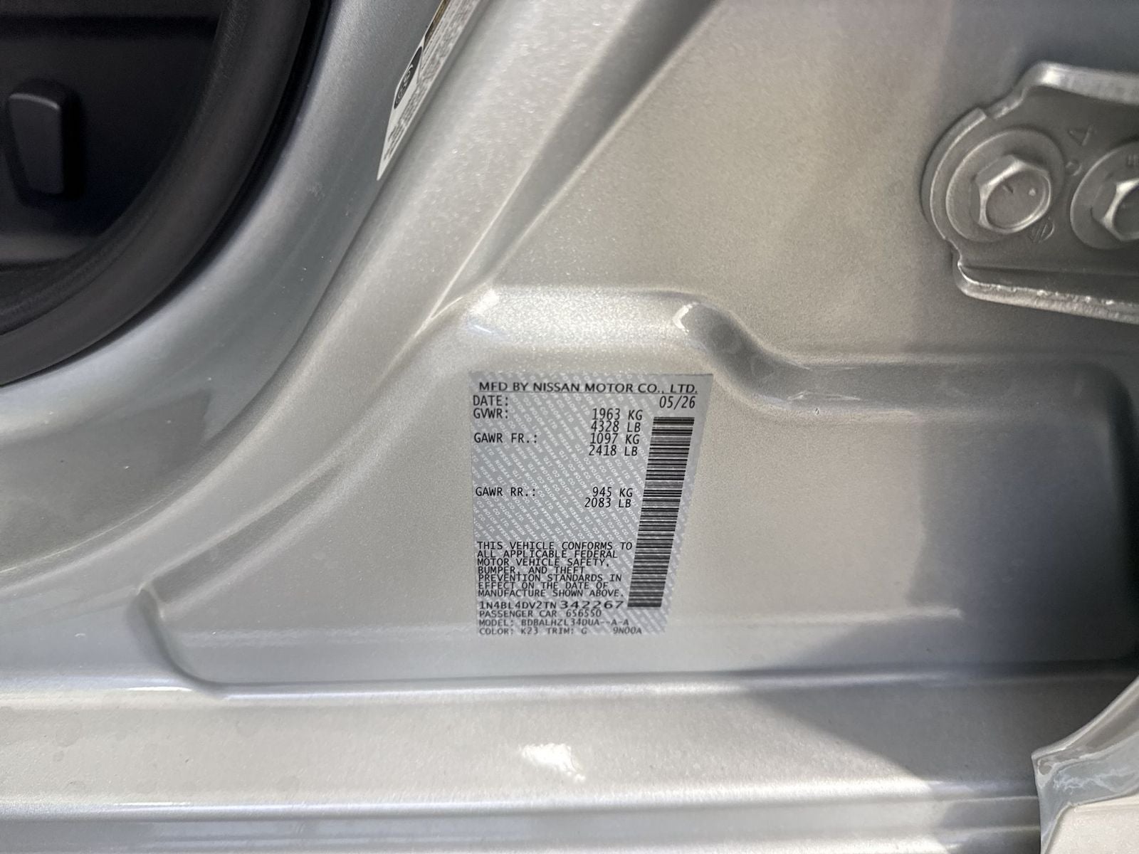 2026 Nissan Altima 2.5 SV