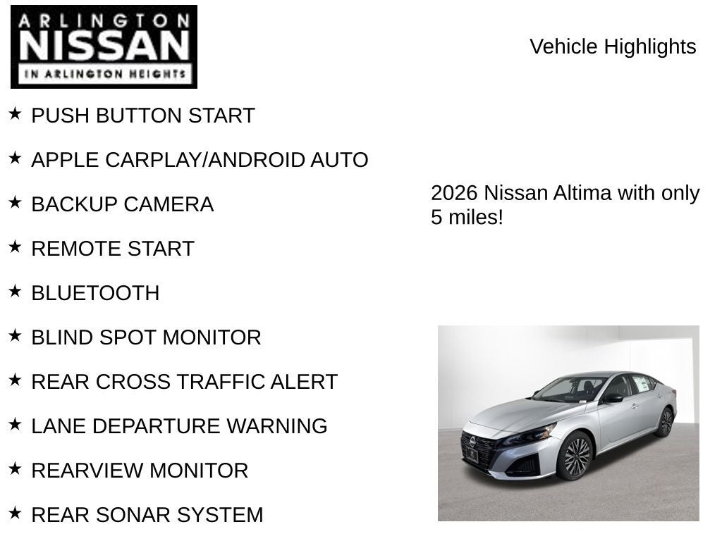 2026 Nissan Altima 2.5 SV