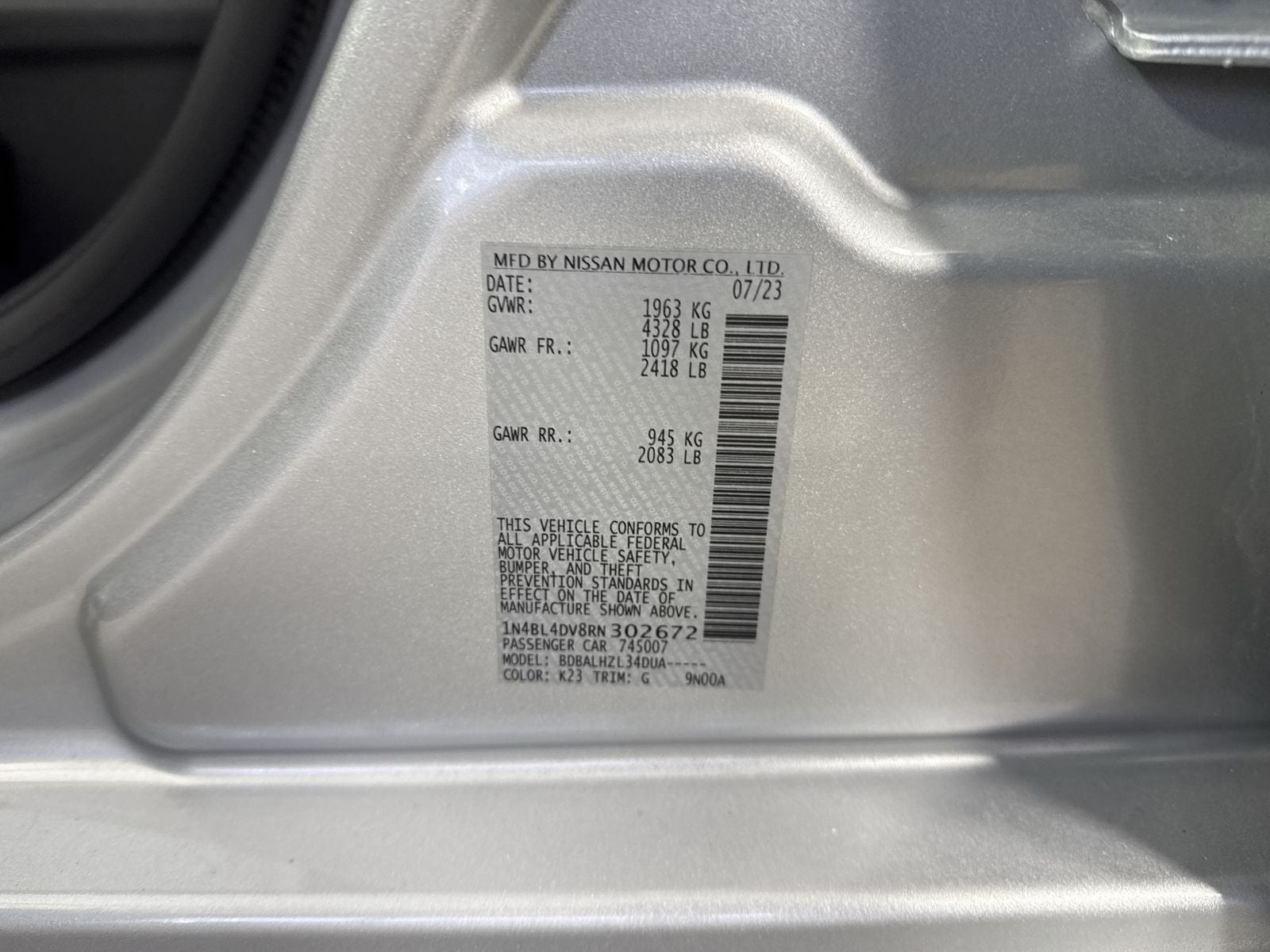 2024 Nissan Altima 2.5 SV
