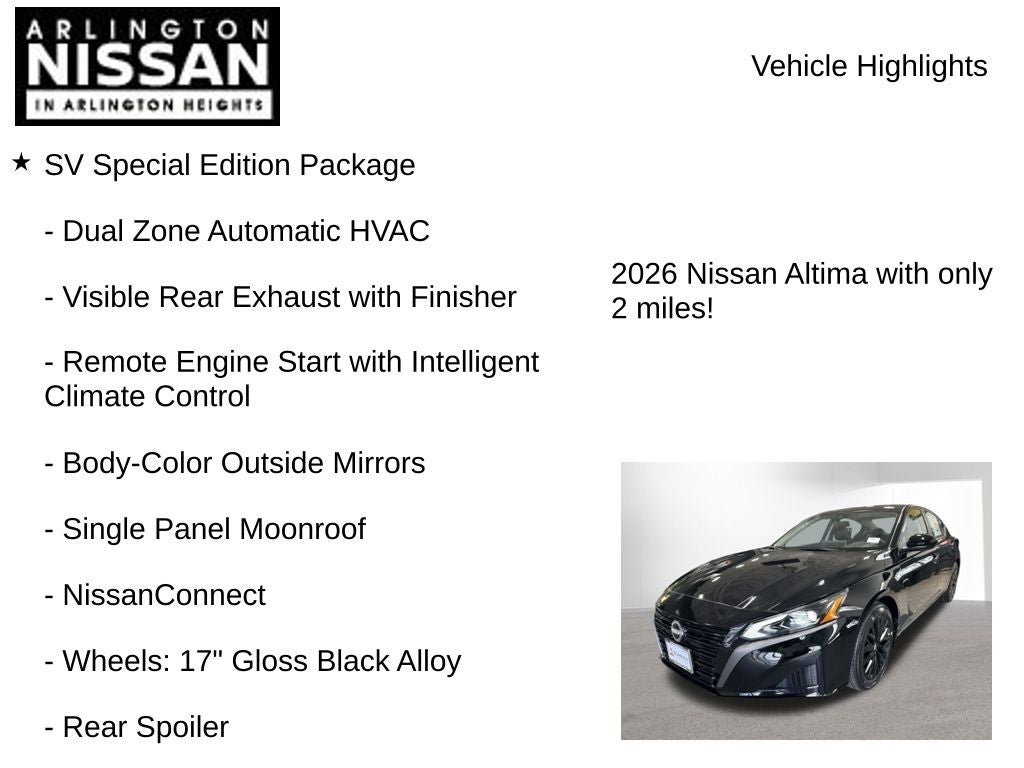 2026 Nissan Altima 2.5 SV