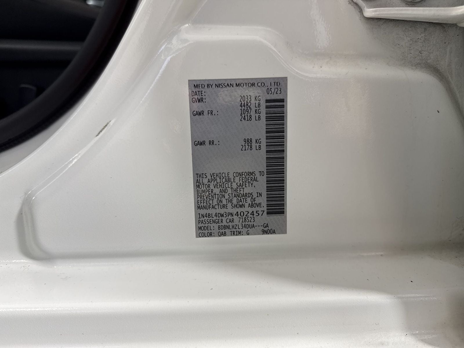 2023 Nissan Altima 2.5 SV