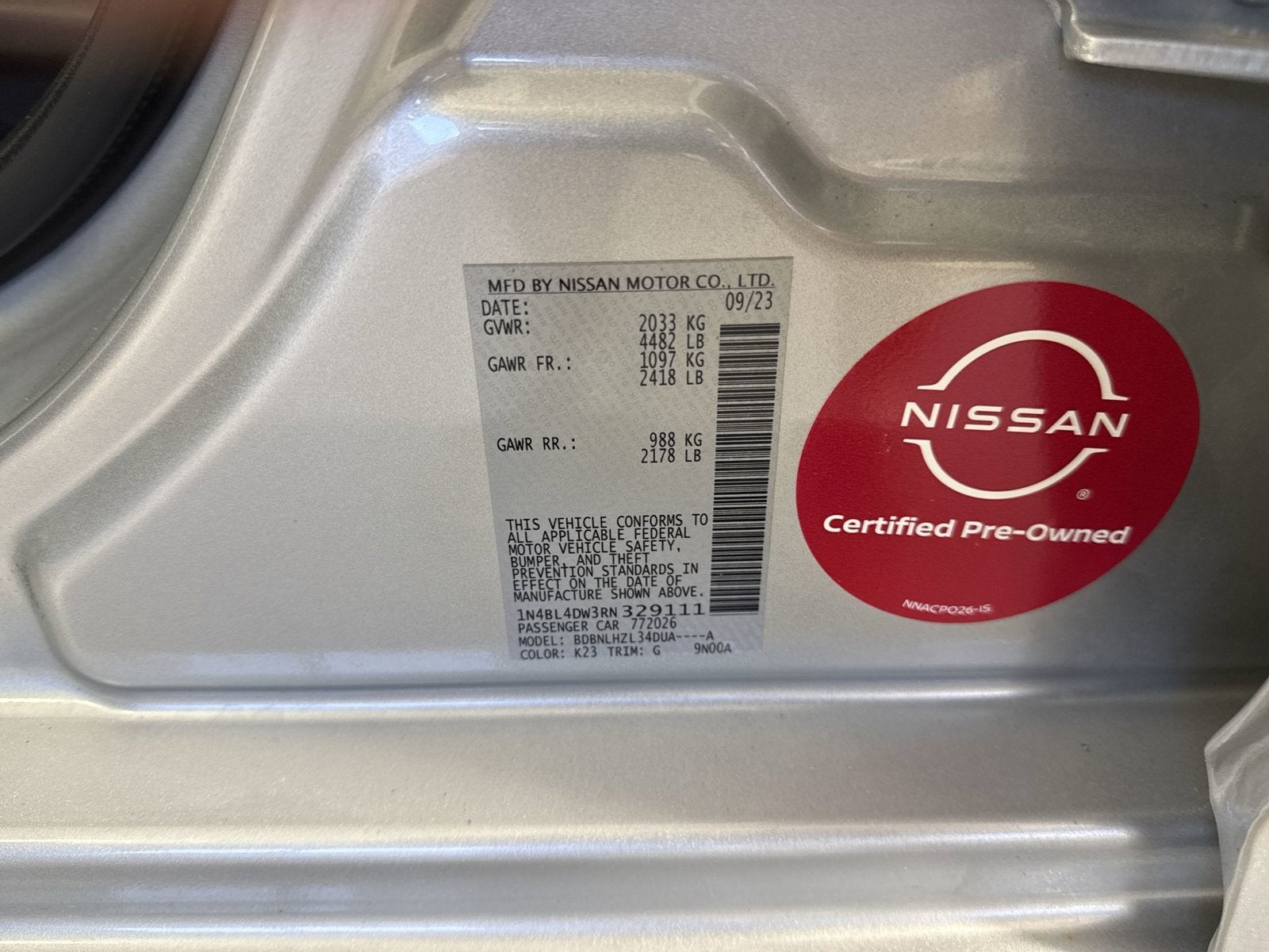 2024 Nissan Altima 2.5 SV