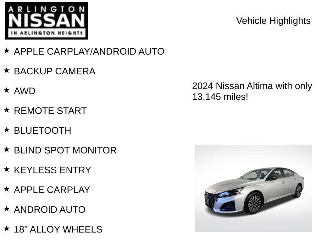 2024 Nissan Altima 2.5 SV