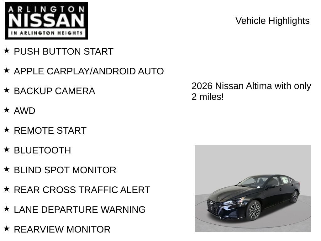 2026 Nissan Altima 2.5 SV