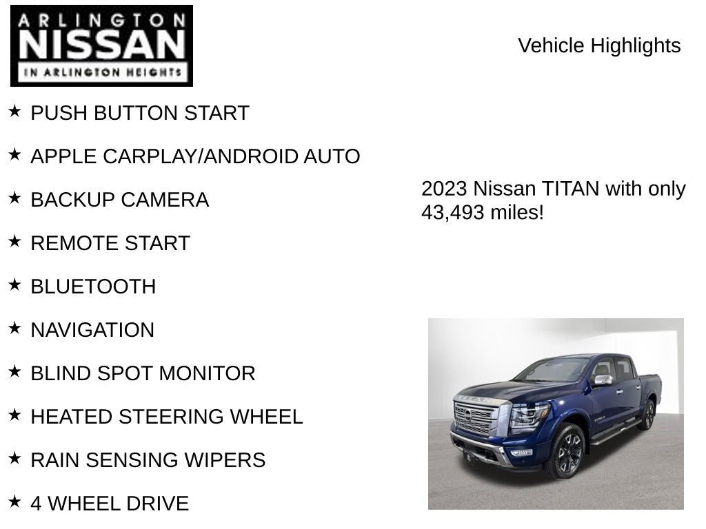 2023 Nissan Titan Platinum Reserve