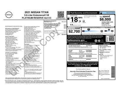 2021 Nissan Titan Platinum Reserve
