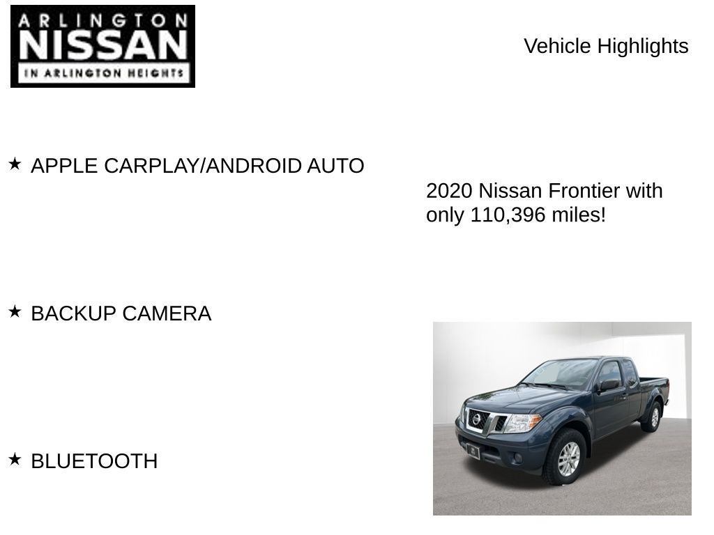 2020 Nissan Frontier SV