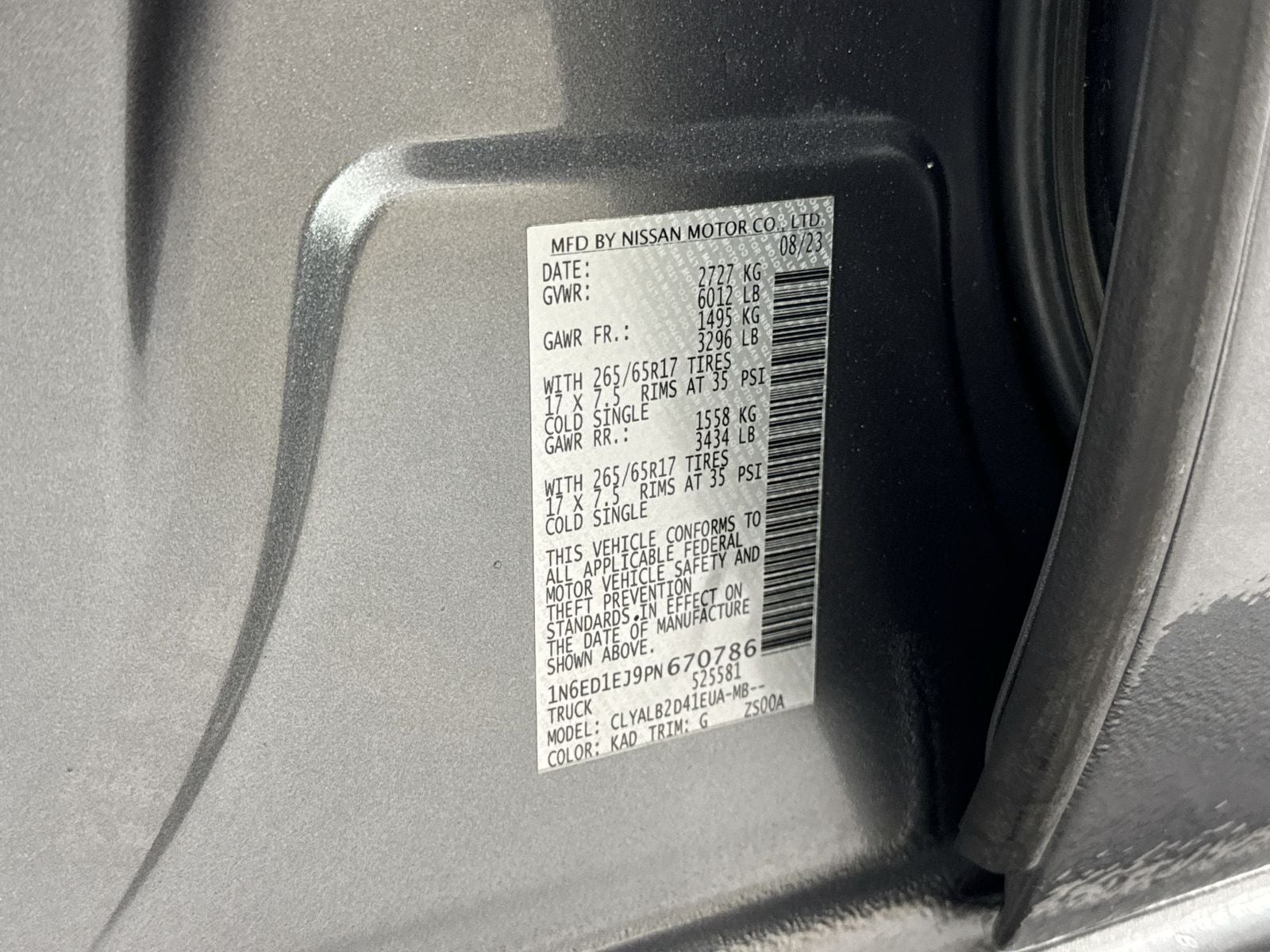 2023 Nissan Frontier SV