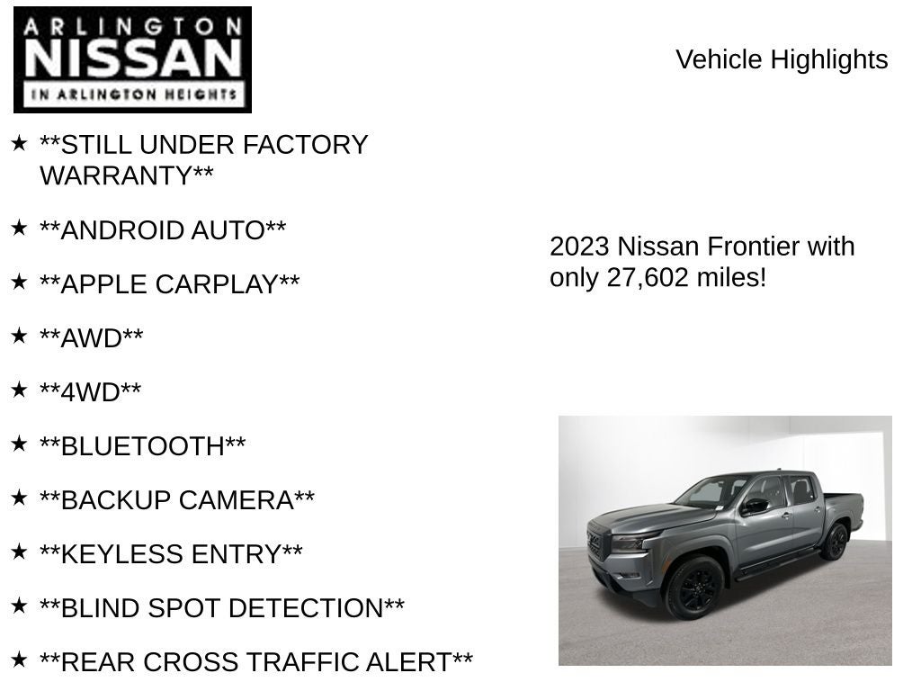 2023 Nissan Frontier SV