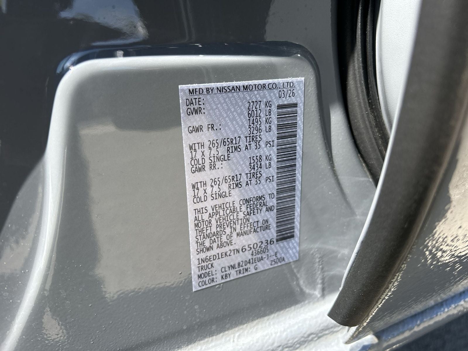 2026 Nissan Frontier SV