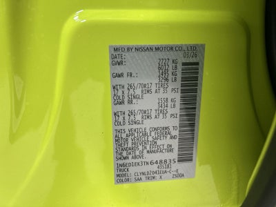 2026 Nissan Frontier PRO-4X