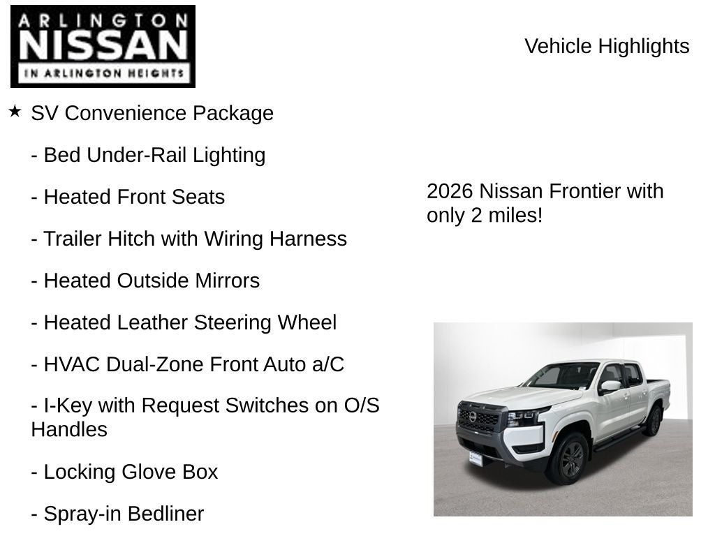 2026 Nissan Frontier SV