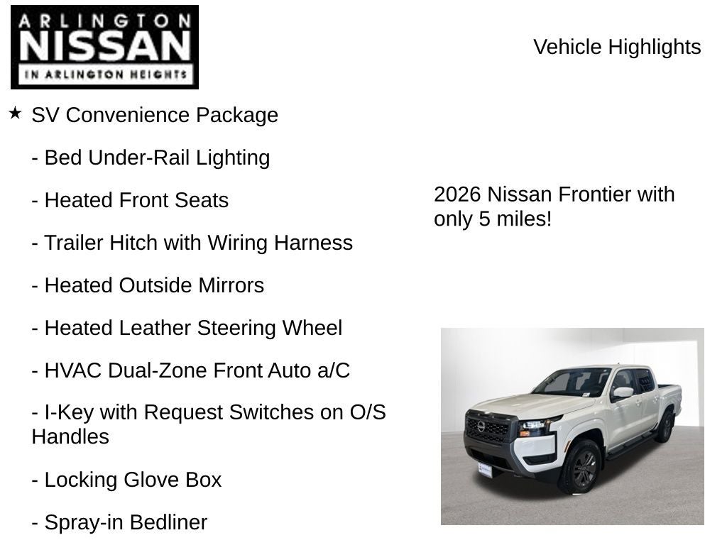 2026 Nissan Frontier SV