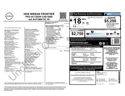2026 Nissan Frontier PRO-4X