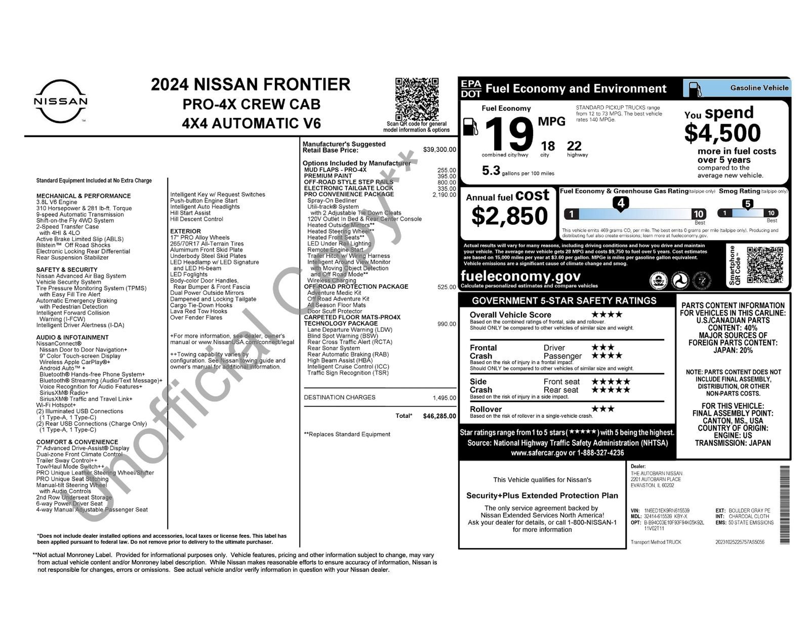 2024 Nissan Frontier PRO-4X