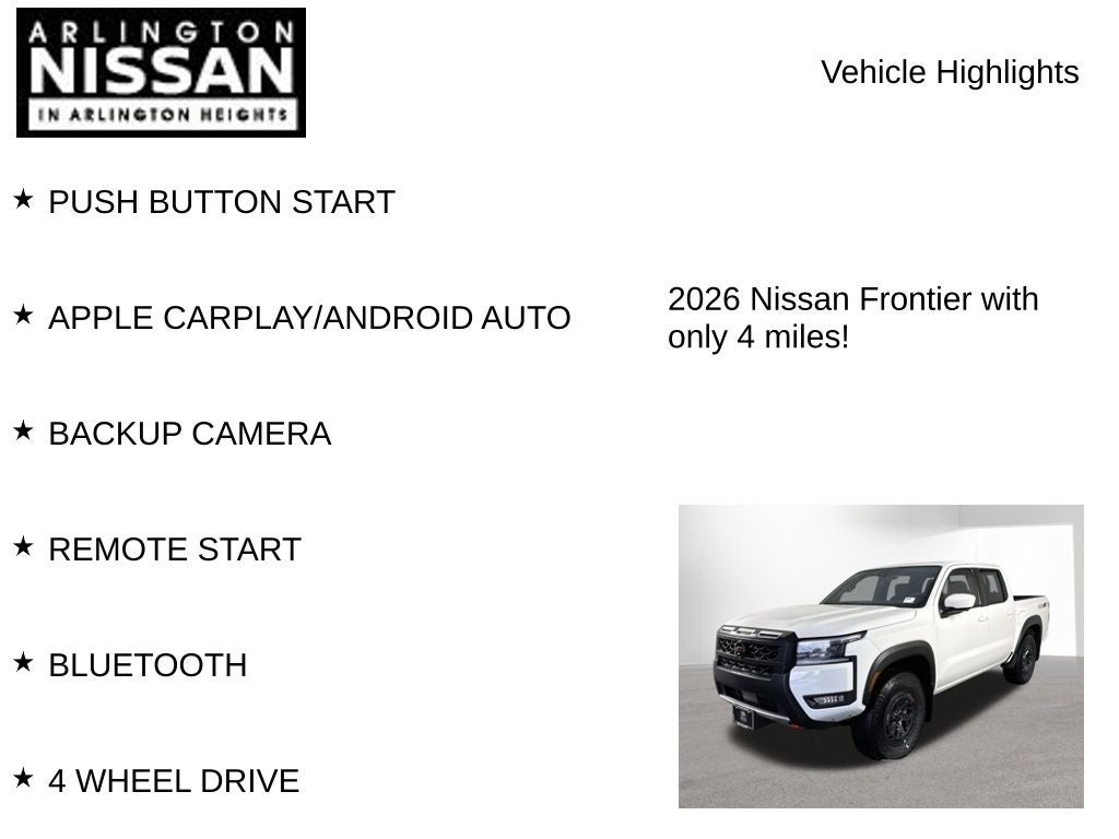 2026 Nissan Frontier PRO-4X