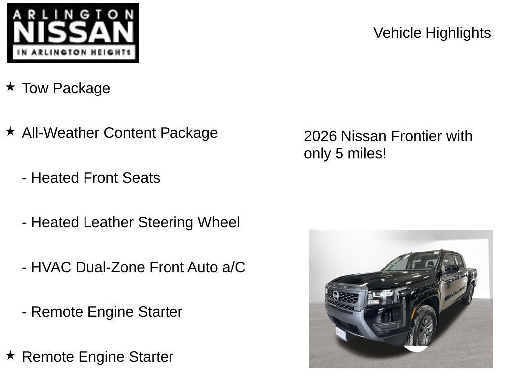 2026 Nissan Frontier SV