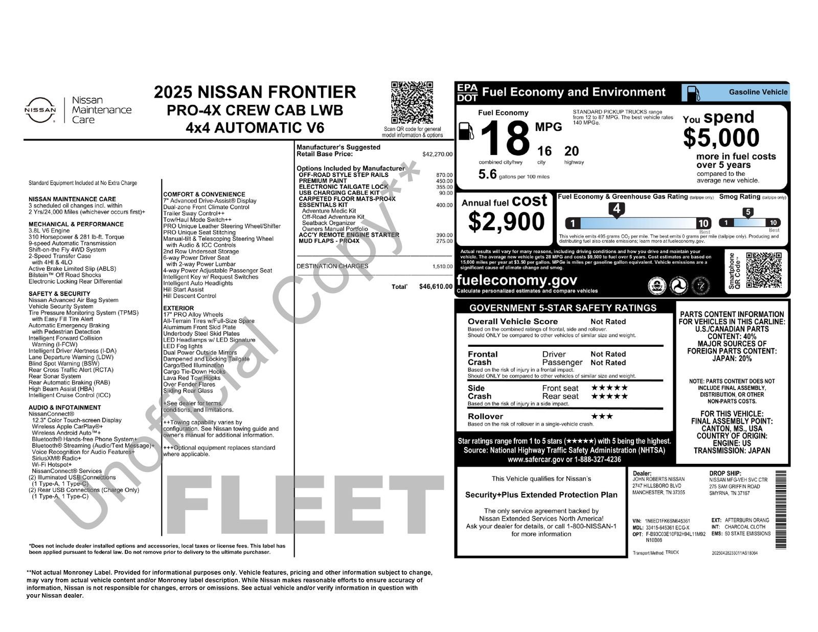 2025 Nissan Frontier PRO-4X