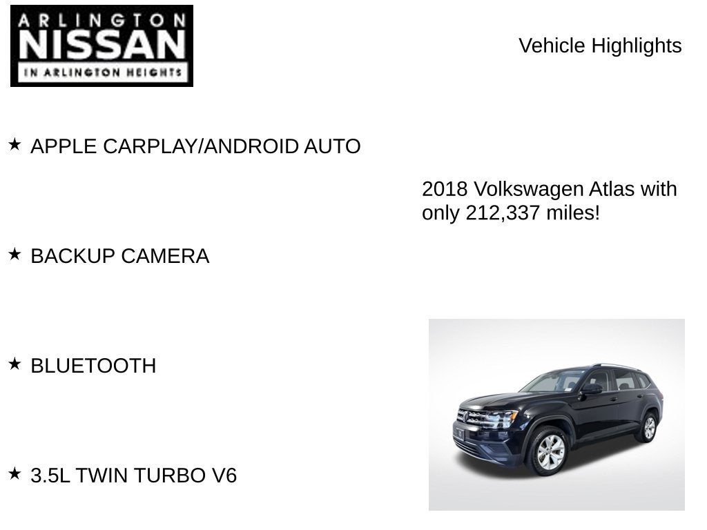 2018 Volkswagen Atlas S 4Motion
