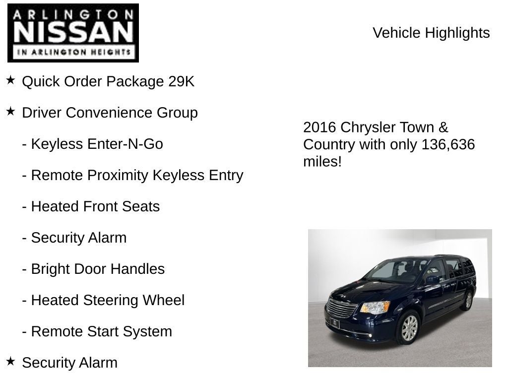 2016 Chrysler Town & Country Touring
