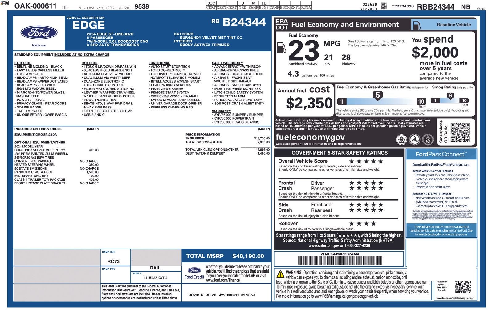 2024 Ford Edge ST Line