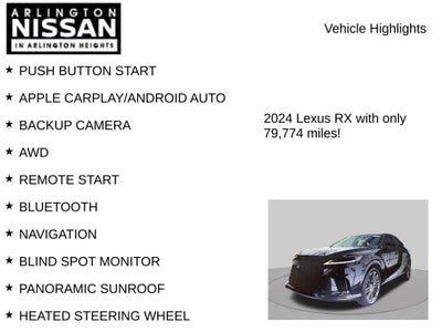 2024 Lexus RX 500h F SPORT Performance
