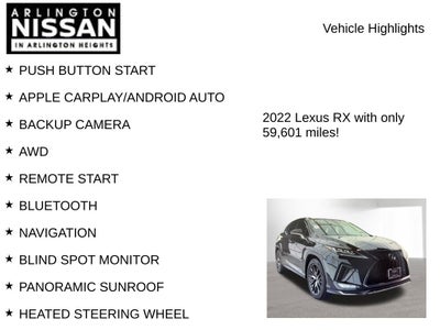 2022 Lexus RX 350 F Sport Handling