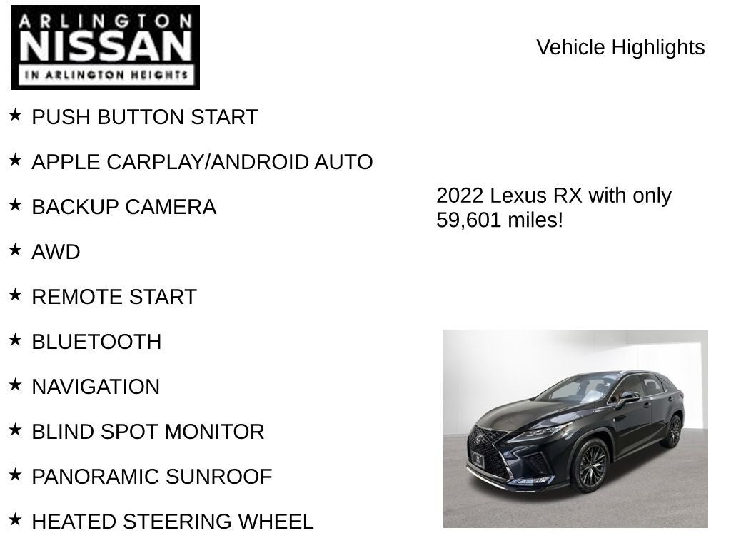 2022 Lexus RX 350 F Sport Handling