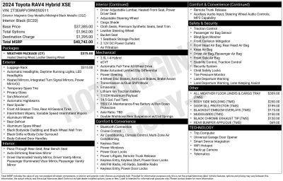 2024 Toyota RAV4 Hybrid XSE