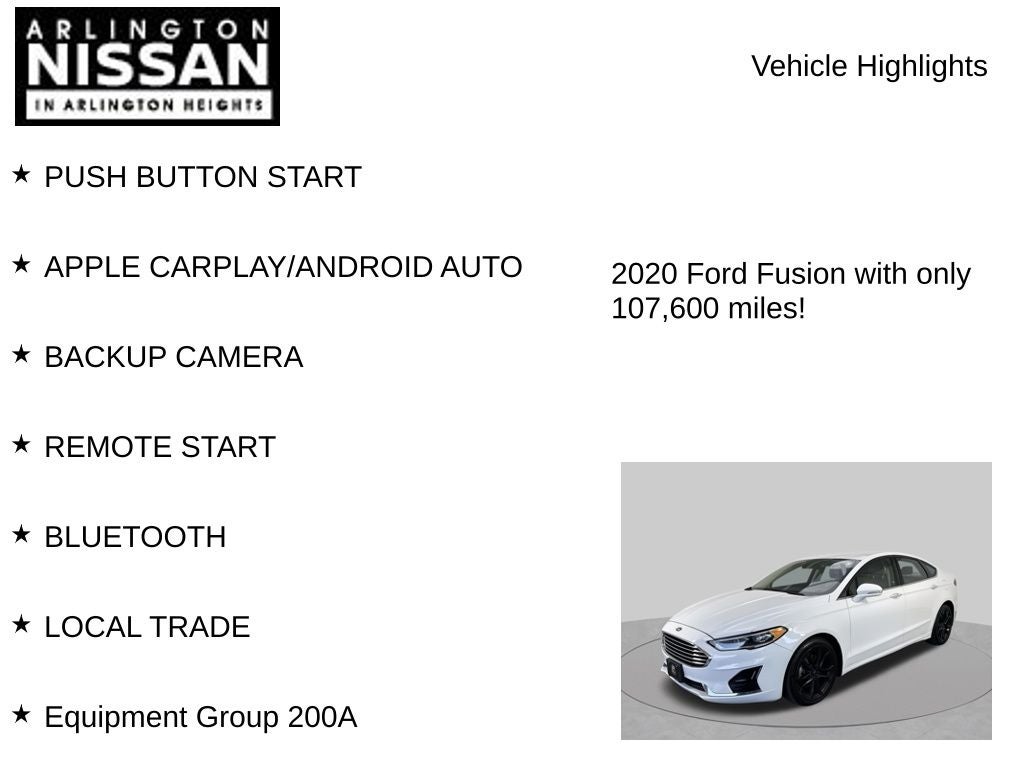 2020 Ford Fusion SEL