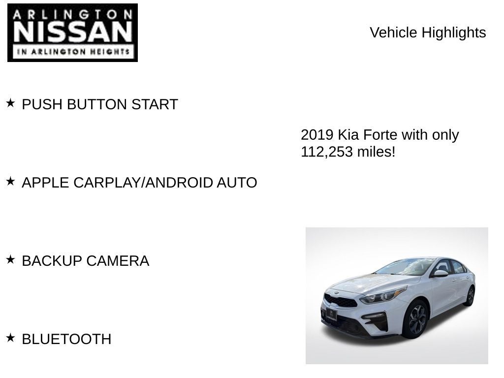 2019 Kia Forte LXS