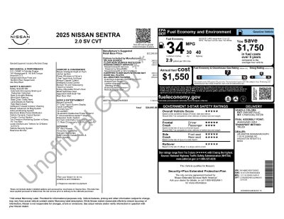 2025 Nissan Sentra SV