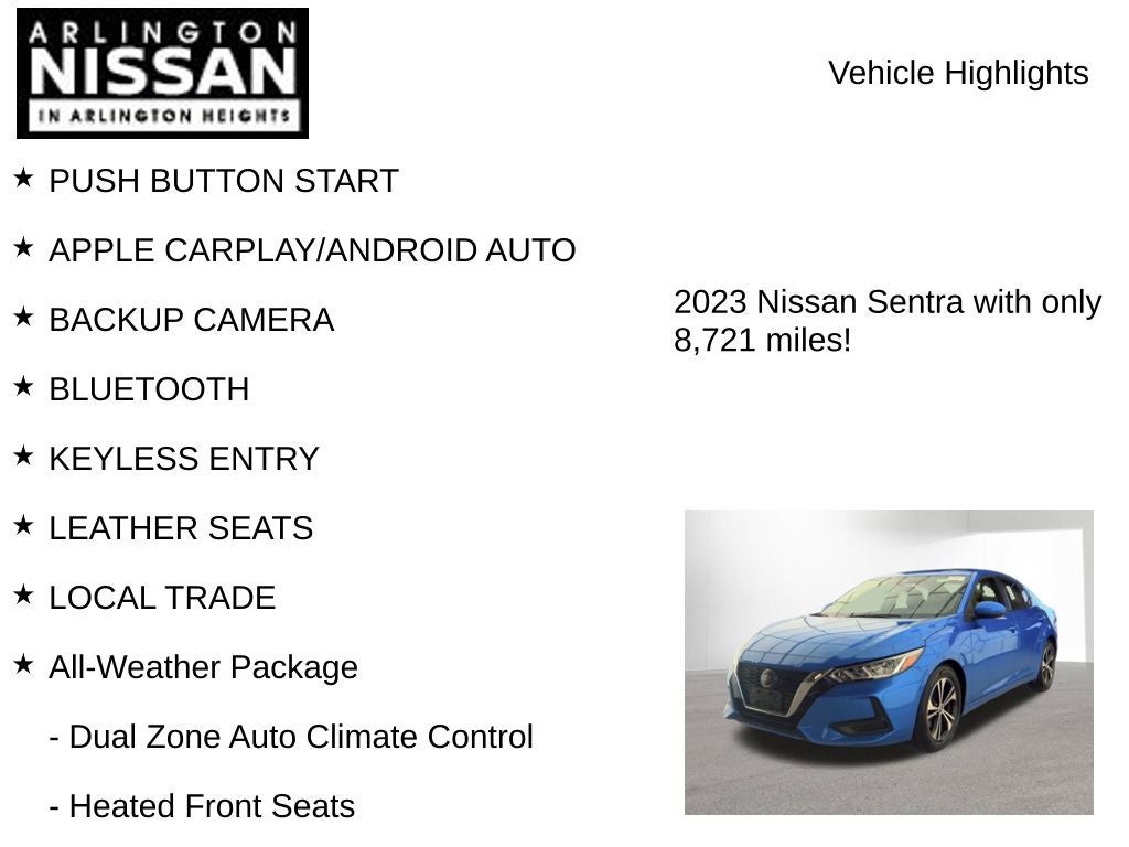 2023 Nissan Sentra SV sv